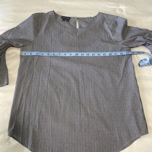 Van Heusen Blue and White Striped Blouse